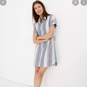 Madewell • Rainbow Stripe Shirt Dress
